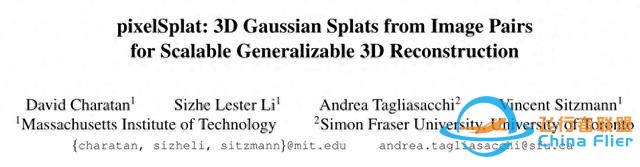 pixelSplat:用于可擴(kuò)展3D重建的圖像對(duì)的3D高斯splat(CVPR2024)-7257